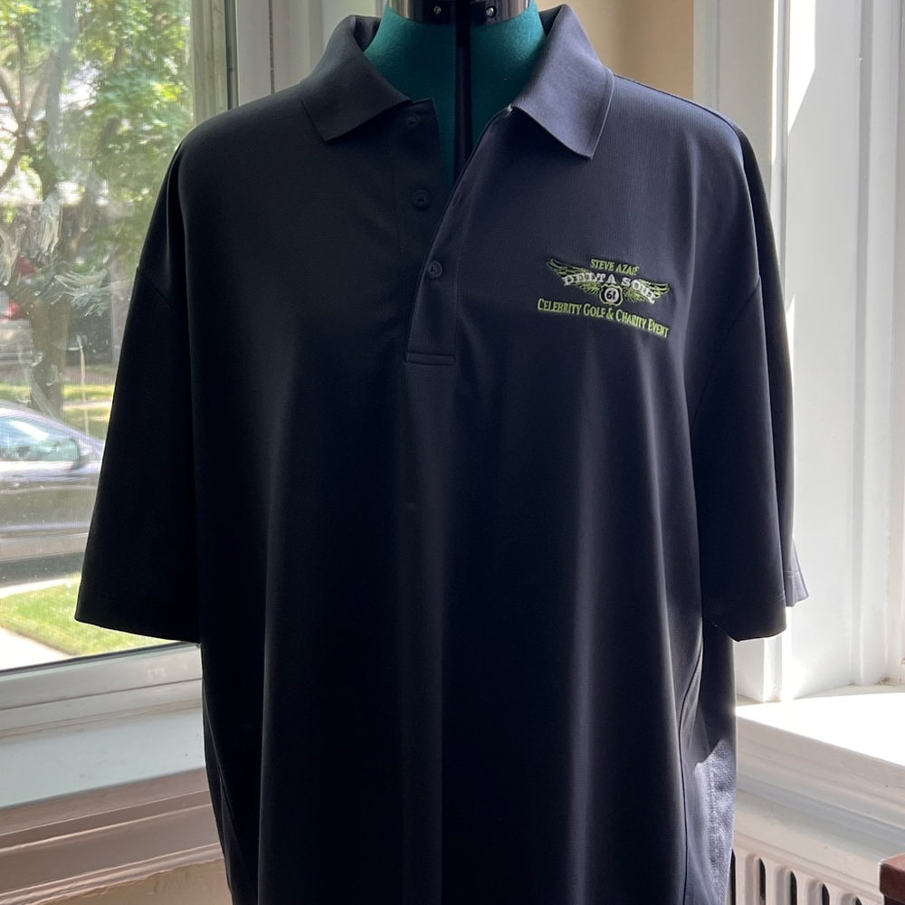 PORT AUTHORITY mens grey golf shirt, XL